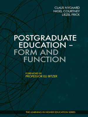 cover image of Postgraduate Education--Form and Function